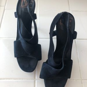 Diane Von Furstenberg Zia Platform Sandals Black 8
